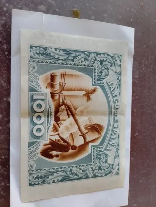 Billete 1000 pesetas Banco de España 1937