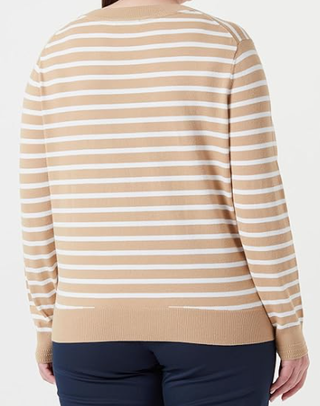 Tommy Hilfiger Jersey Punto Rayas Beige/Blanco