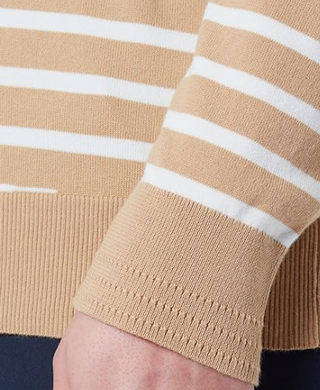 Tommy Hilfiger Jersey Punto Rayas Beige/Blanco