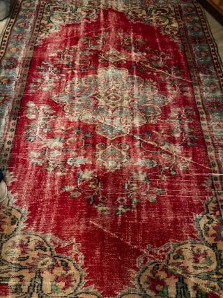 Alfombra Turca Vintage Lana 1970s