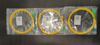 3x Patch Cord FO Duplex SC(APC) a LC(PC)