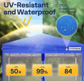 Carpa Azul 3x3 con Mallas Vivohome. / P6