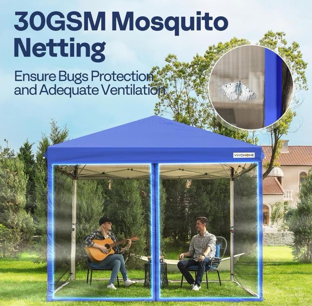 Carpa Azul 10x10 con Mallas Vivohome. / P6 - miniatura 4