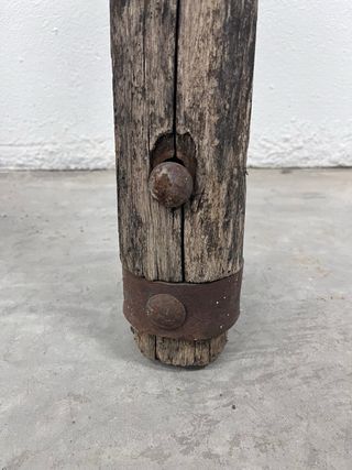 Viga antigua yunta arado madera