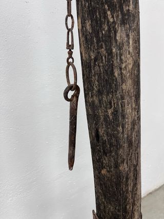 Viga antigua yunta arado madera