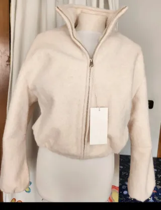 Chaquetón Zara Beige Talla XS