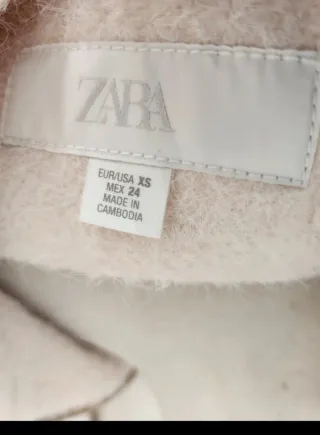 Chaquetón Zara Beige Talla XS