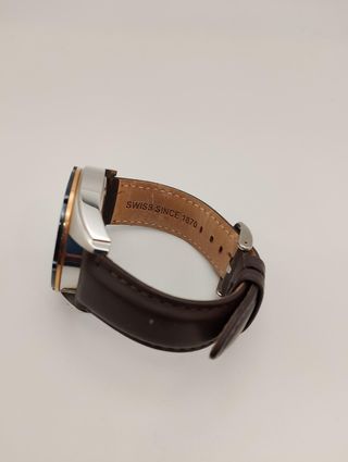 RELOJ DE PULSERA SANDOZ 81511-309/500 CORREA CUERO CON DOCUMENTACION