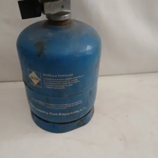 Lámpara Campingaz azul y transparente