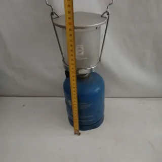 Lámpara Campingaz azul y transparente