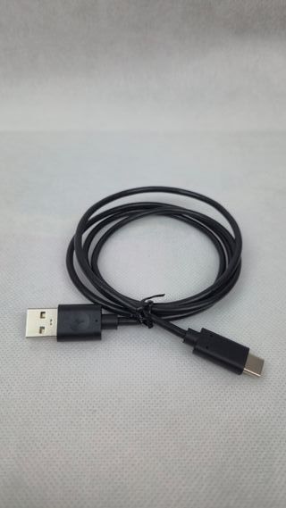 Cable USB-C a USB-A 1m Negro Carga Rápida