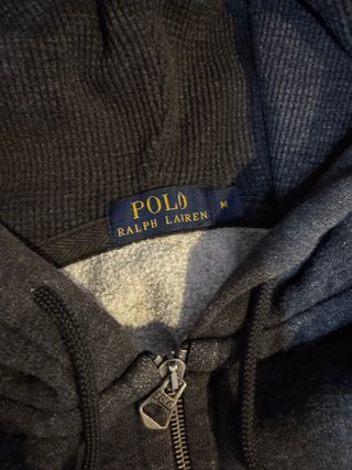 Polo Ralph Lauren Hoodie Zip Up Grey Size M