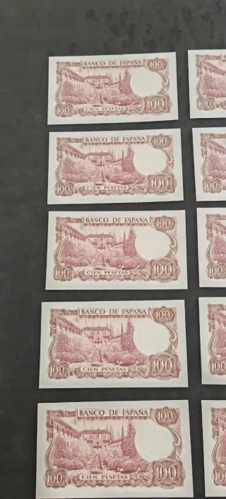 014 Billetes 100 Ptas calidad plancha CORRELATIVOS