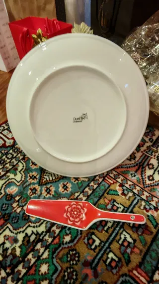 Piatto torta con palettina decorato