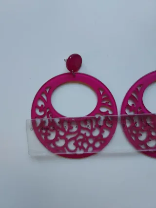 Pendientes Flamenco Aro Rosa