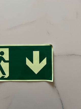 Cartello Uscita Emergenza Verde Giallo