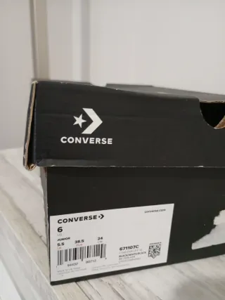 Converse All Star Negras Talla 38.5