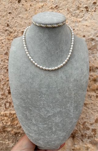 Collar corto unisex perlas naturales cultivadas