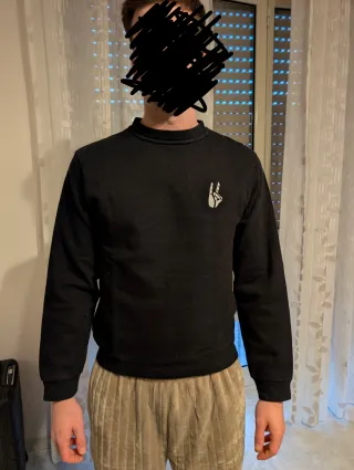 Felpa nera STO Ghali taglia S unisex