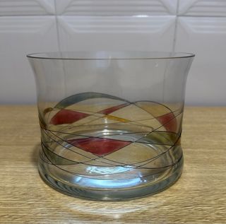 Cubitera y 6 vasos chupito cristal colores