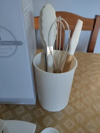 Set Mestoli Cucina Silicone e Legno