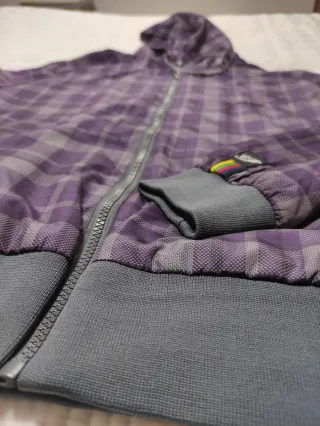 Chaqueta cortavientos Gio Goi morada/gris Talla L