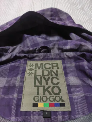 Chaqueta cortavientos Gio Goi morada/gris Talla L