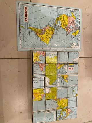 Mapa geográfico educativo antiguo continentes