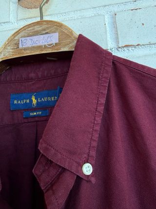 Camisa manga larga burdeos RALPH LAUREN talla L