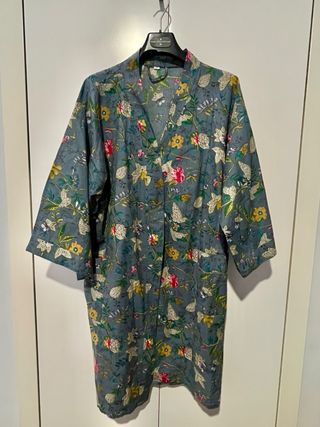 Bata kimono floral talla única
