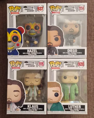 Pack 4 Funko Pop The Umbrella Academy, nuevos.