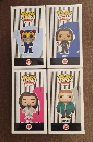 Pack 4 Funko Pop The Umbrella Academy, nuevos.