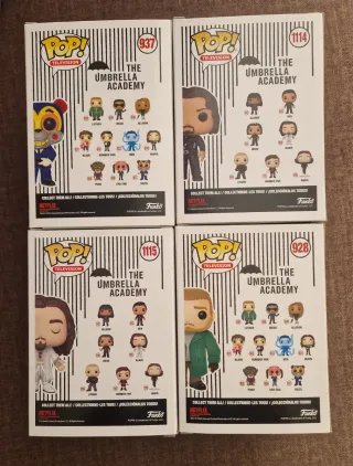 Pack 4 Funko Pop The Umbrella Academy, nuevos.