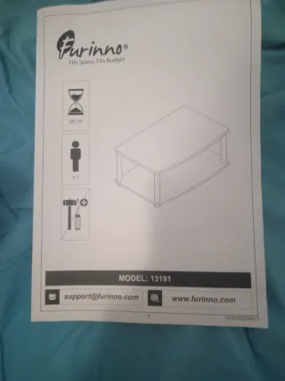 Mesita TV o Salón Madera y Negro