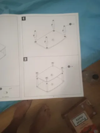 Mesita TV o Salón Madera y Negro