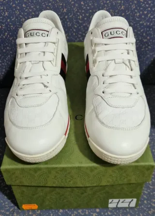 Zapatilla Deportiva Gucci Ace Shima SL 73 Blanca.