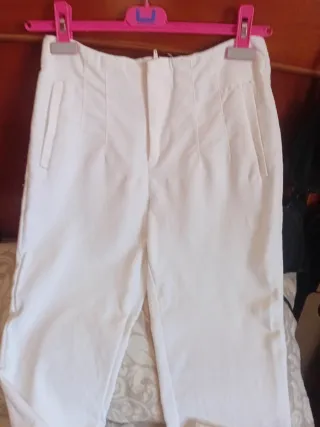 Pantalón de vestir blanco talla M
