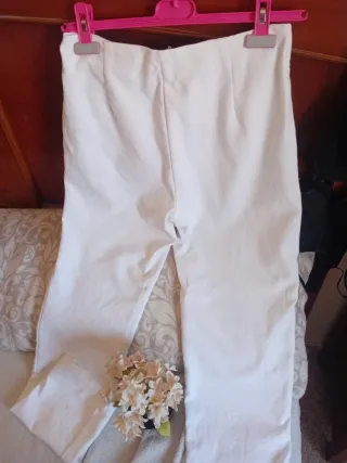 Pantalón de vestir blanco talla M
