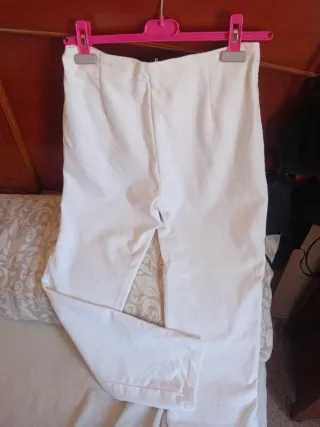 Pantalón de vestir blanco talla M