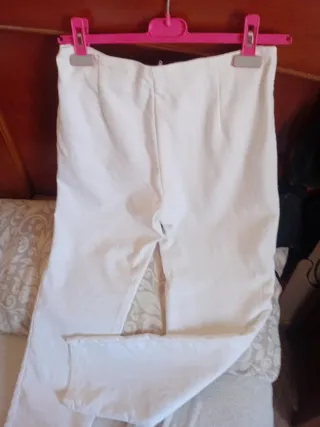 Pantalón de vestir blanco talla M