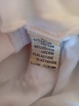 Pantalón de vestir blanco talla M