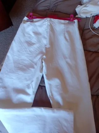 Pantalón de vestir blanco talla M