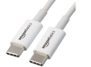 Cable USB-C a USB-C 1.8m Amazon Basics Blanco