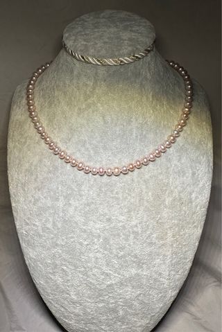 Collar Perlas Naturales Cultivadas Cierre 925 plat