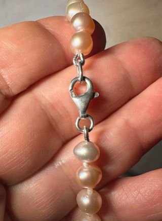 Collar Perlas Naturales Cultivadas Cierre 925 plat