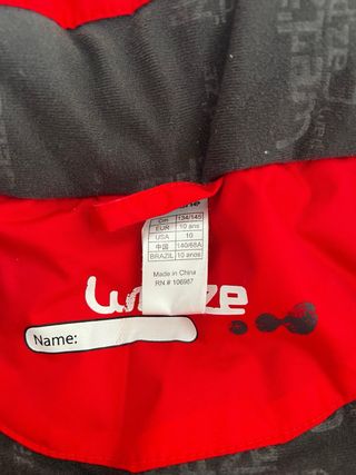 Mono de nieve rojo talla 10