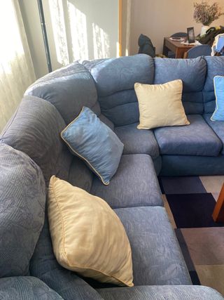 Sofá esquinero 6 plazas azul. RECOGER HOY O MÑN