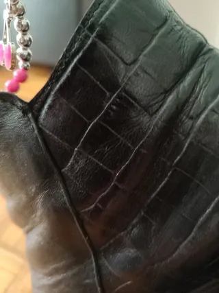 Botines de piel mujer negros semi nuevos