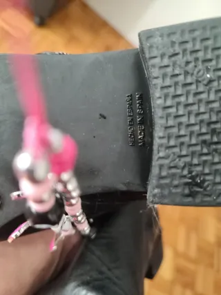 Botines de piel mujer negros semi nuevos