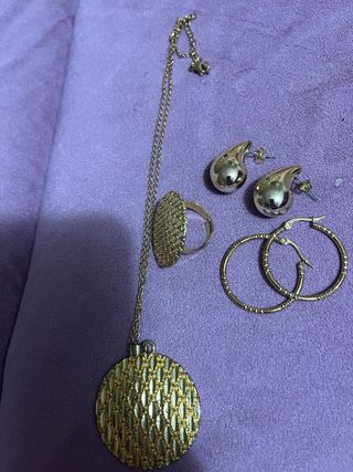 Set di Gioielli in Acciaio Dorato